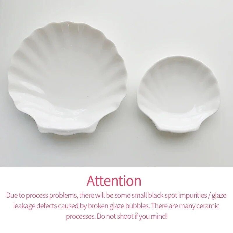 Kerámia tányér gyümölcstároló tálcák Kreatív desszerttányérok Reggelizőtálca Tengeri kagylódísz Étkező edények Platos Cerámica