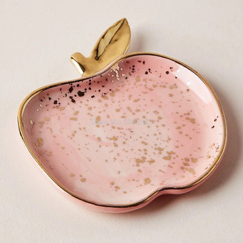 Σκανδιναβικό κεραμικό καρπούζι μήλο Μικρά κοσμήματα σκουλαρίκια για πιάτα κολιέ Δαχτυλίδι Πιάτα αποθήκευσης Επιδόρπιο με φρούτα Διακοσμητικό μπολ