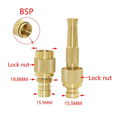 Réz nagynyomású fúvóka autómosó öntözés kerti tömlő vízpisztolyok állítható permetező tömlő sárgaréz locsolók