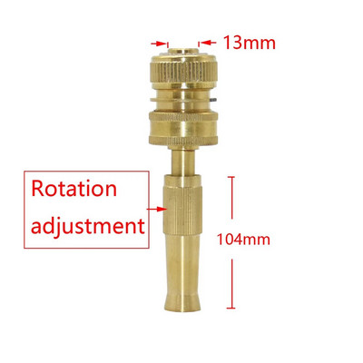 Réz nagynyomású fúvóka autómosó öntözés kerti tömlő vízpisztolyok állítható permetező tömlő sárgaréz locsolók