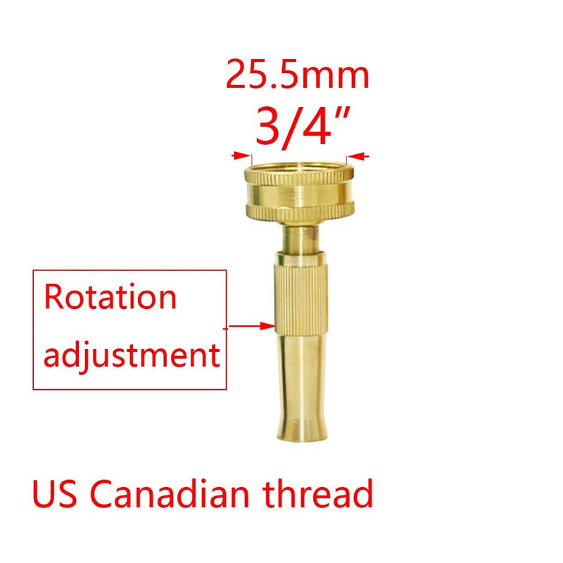 Réz nagynyomású fúvóka autómosó öntözés kerti tömlő vízpisztolyok állítható permetező tömlő sárgaréz locsolók