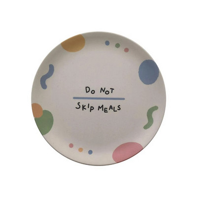 Bambuszszálas étkészlet Kerek vacsoratál koreai stílusú saláta desszert kenyér tányérok gyümölcstálca uzsonnás edény otthoni konyha kávézóba