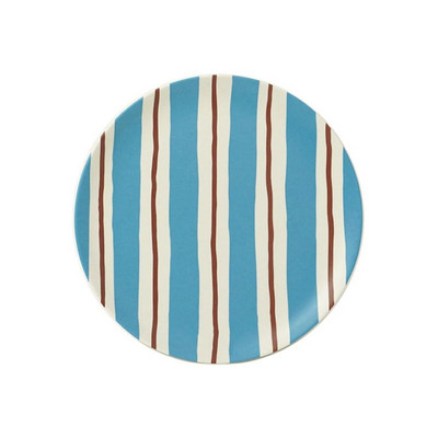 Bambuszszálas étkészlet Kerek vacsoratál koreai stílusú saláta desszert kenyér tányérok gyümölcstálca uzsonnás edény otthoni konyha kávézóba