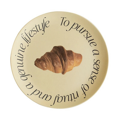 Bambuszszálas étkészlet Kerek vacsoratál koreai stílusú saláta desszert kenyér tányérok gyümölcstálca uzsonnás edény otthoni konyha kávézóba