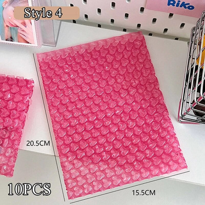 10 DB Rózsaszín szerelmes buborékos csomagolótáskák üzleti termékekhez/ajándékokhoz/borítékokhoz/ékszerekhez. 