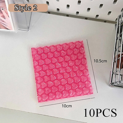 10 DB Rózsaszín szerelmes buborékos csomagolótáskák üzleti termékekhez/ajándékokhoz/borítékokhoz/ékszerekhez. 