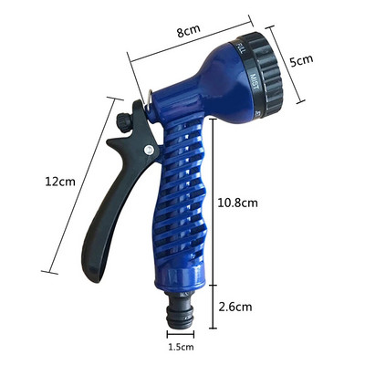 Vízpisztoly Kerti öntözőpisztoly Spray Gyep öntözés Autómosó Nagynyomású tömlő Szórófúvóka Kerti öntöző Sprinkler