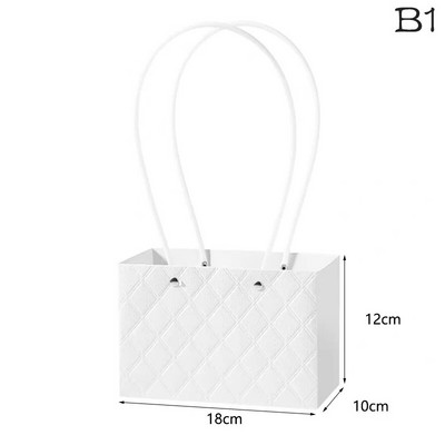 Hordozható virág csomagoló doboz esküvői dekoráció ajándéktáska kézitáska Valentin-napi születésnapi parti dekoráció barkács csokor csomagolás