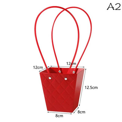 Hordozható virág csomagoló doboz esküvői dekoráció ajándéktáska kézitáska Valentin-napi születésnapi parti dekoráció barkács csokor csomagolás