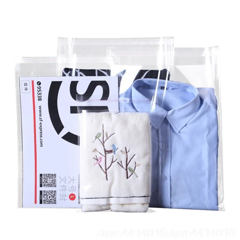 Több méretű átlátszó öntapadós zárt műanyag csomagolótasak, visszazárható celofán OPP frissentartó zacskó, ajándéktasak