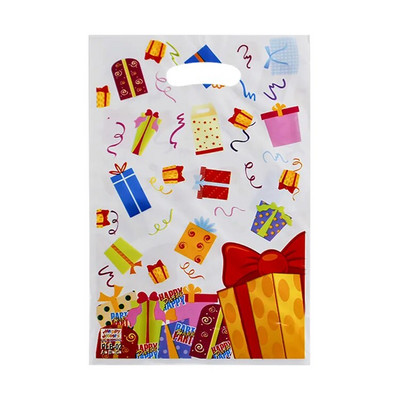 10/20/30 db Színes nyomtatott ajándéktasak Esküvői Születésnapi Party Favor Pouch Loot Bags Csomagolótáskák gyerekeknek Születésnapi tasak