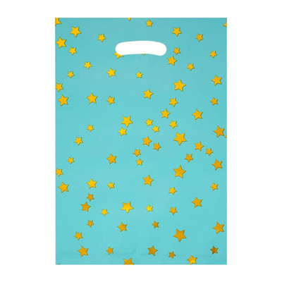 10/20db Nyomtatott ajándéktasakok Pöttyös műanyag cukorka táskák Gyerekparti zsákmányok Fiú Lány Gyerek Születésnapi Parti Kedvezmények Kellékek Dekoráció