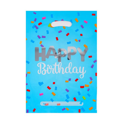 10/20db Nyomtatott ajándéktasakok Pöttyös műanyag cukorka táskák Gyerekparti zsákmányok Fiú Lány Gyerek Születésnapi Parti Kedvezmények Kellékek Dekoráció