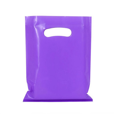 10/20 db egyszínű ajándéktasakok Hordozható táska Cukortáska ékszerek Műanyag csomagolótáska fogantyúval Születésnapi esküvői parti kellék