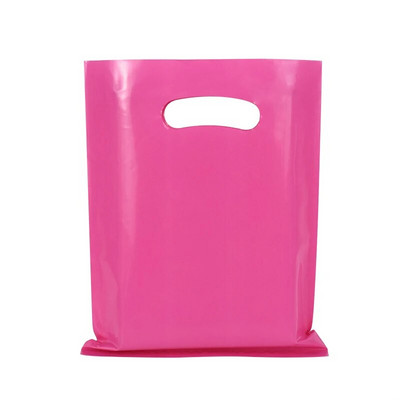 10/20 db egyszínű ajándéktasakok Hordozható táska Cukortáska ékszerek Műanyag csomagolótáska fogantyúval Születésnapi esküvői parti kellék