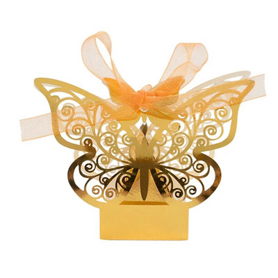 10/20db Butterfly csokoládé cukorkadoboz Esküvői ajándékok a vendégeknek Gyerekek születésnapi parti dekorációs kellékek Babazuhany ajándéktáskák