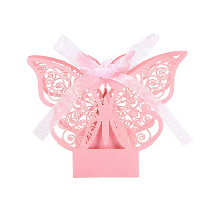 10/20db Butterfly csokoládé cukorkadoboz Esküvői ajándékok a vendégeknek Gyerekek születésnapi parti dekorációs kellékek Babazuhany ajándéktáskák