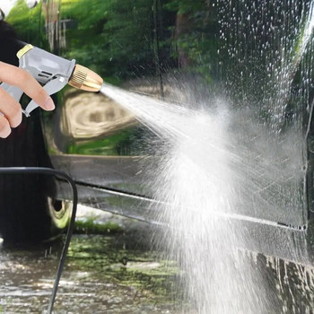 Преносим воден пистолет с високо налягане Регулируема метална почистваща машина за автомивка Градински маркуч за поливане Дюза Спринклер Пяна WaterGun