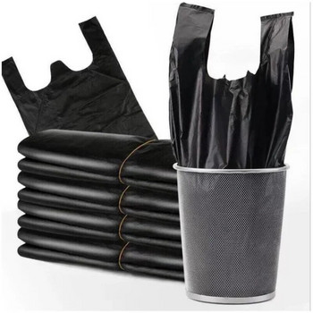50 ΤΕΜ Χειρολαβή φορητή σακούλα σκουπιδιών Πυκνωμένη πλαστική σακούλα μιας χρήσης Σακούλες σκουπιδιών Κάδος απορριμμάτων Σακούλες απορριμμάτων 1 ντουζίνα