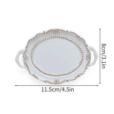 Šiaurės šalių papuošalų dekoratyvinė padėklo dervos lėkštė papuošalams auskarams laikymo padėklas stalo papuošalai darbalaukio dekoras namų apdaila