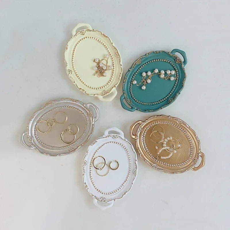 Šiaurės šalių papuošalų dekoratyvinė padėklo dervos lėkštė papuošalams auskarams laikymo padėklas stalo papuošalai darbalaukio dekoras namų apdaila