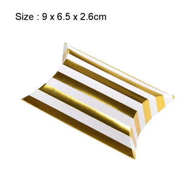 10 komada Kreativna kutija za slatkiše od zlatne folije Europski stil Nova kutija za jastuke Vruće srebrno pakiranje jastuka Kartonske poklon kutije Vjenčane dekoracije