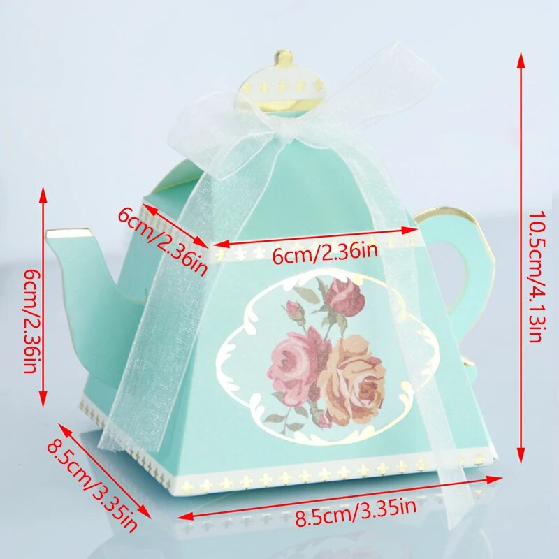 10 ks čajník v tvare cukrovinky krabička retro bronzujúce darčekové balenie papierová krabička sviatočné dekorácie darčeková krabička na svadobné narodeninové potreby