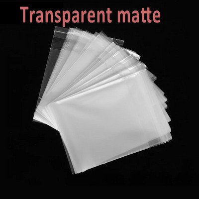 100 tk. Läbipaistev jäätunud kommide küpsiste kinkekott ise isekleepuva kotiga Pulma sünnipäevapeo kommide pakkimiskott