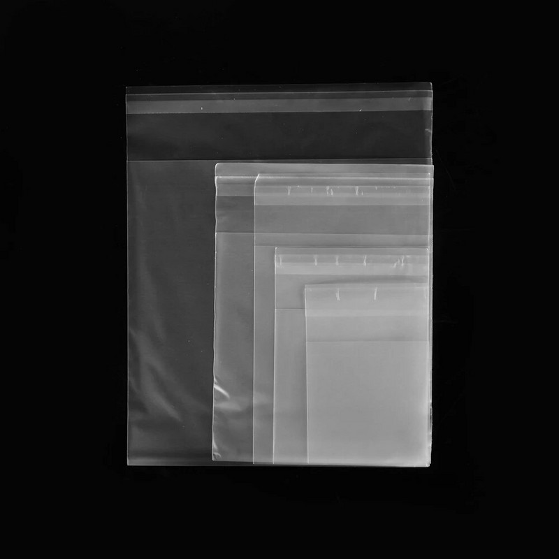 100 tk. Läbipaistev jäätunud kommide küpsiste kinkekott ise isekleepuva kotiga Pulma sünnipäevapeo kommide pakkimiskott