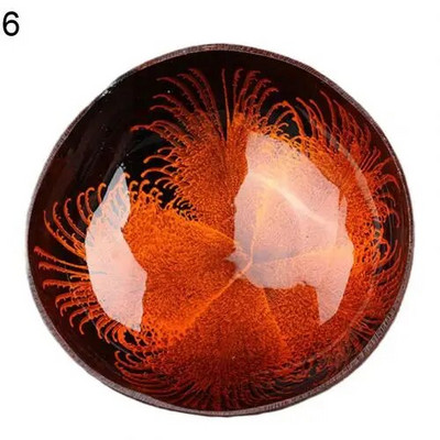 Natural Superior kókusz tál fröccsenő tinta kókuszdió héj édesség tároló tál konténer íróasztal dísz Kreatív kézműves dekoráció