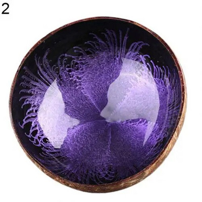 Natural Superior kókusz tál fröccsenő tinta kókuszdió héj édesség tároló tál konténer íróasztal dísz Kreatív kézműves dekoráció