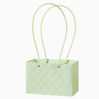 Φορητό Flower Box Kraft Handy Gift Bag with Handle Rose Packaging Τσάντα από χαρτόνι για διακόσμηση πάρτι γενεθλίων γάμου