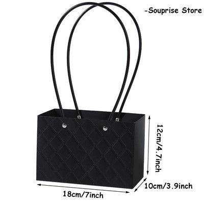 Hordozható virágdoboz nátronpapír praktikus ajándéktáska fogantyúval rózsa csomagoló kézitáska kartontáska esküvői születésnapi parti dekorációhoz