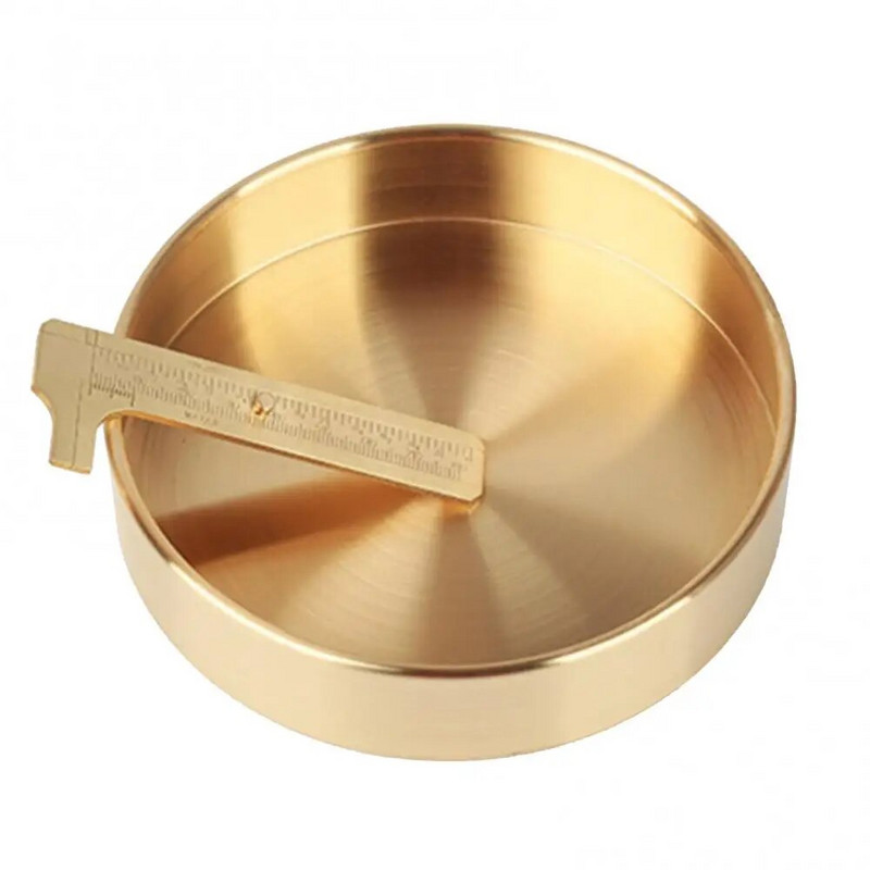 Nordijski retro pladanj Okrugli mjedeni stalak za pohranu Kalup za dijaplay Kućanski alat Kućni dnevni boravak Vintage ukrasni ukras