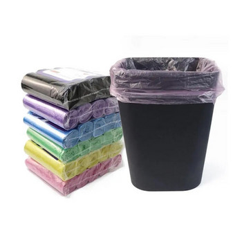 5 ρολά 100 τεμ. Θήκη σκουπιδιών μιας χρήσης οικιακής χρήσης Σακούλες σκουπιδιών αποθήκευσης κουζίνας Σακούλα απορριμμάτων καθαρισμού PE Πλαστική σακούλα bolsas de basura