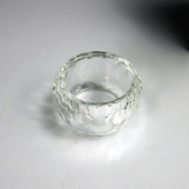 Prozirna staklena čaša za svetu vodu od 6 cm Kristalna zdjela s ravnim dnom Spremnik za eterično ulje Vjerski pribor Uređenje doma