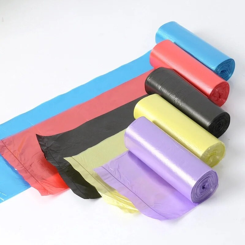 1 rulonas 45*50 cm šiukšlių maišai Vienos spalvos stori patogūs aplinkosaugos šiukšlių valymo maišeliai Atliekų saugojimas Plastikinis šiukšlių maišas