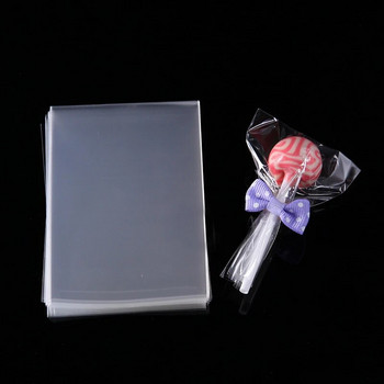 100бр. OPP найлонови торбички прозрачни целофанови торбички прозрачни бонбони близалки бисквитки подаръци опаковъчна торбичка парти услуги консумативи за печене