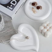 Szabálytalan formájú gipsztálca Ékszer díszek Kijelző tálca Aromaterápiás gyertyatartó Virág Felhő Szív alakú alátét lakberendezés