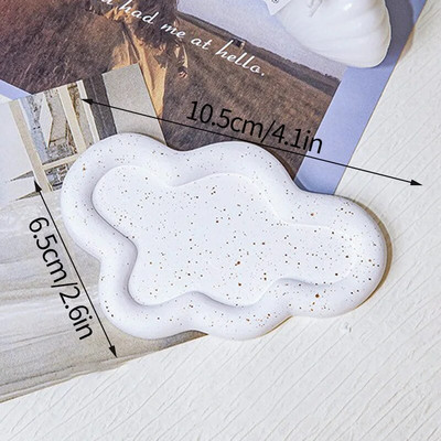 Szabálytalan formájú gipsztálca Ékszer díszek Kijelző tálca Aromaterápiás gyertyatartó Virág Felhő Szív alakú alátét lakberendezés