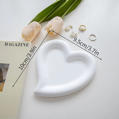 Szabálytalan formájú gipsztálca Ékszer díszek Kijelző tálca Aromaterápiás gyertyatartó Virág Felhő Szív alakú alátét lakberendezés