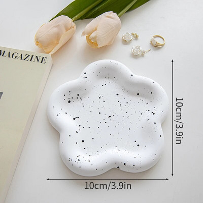 Szabálytalan formájú gipsztálca Ékszer díszek Kijelző tálca Aromaterápiás gyertyatartó Virág Felhő Szív alakú alátét lakberendezés