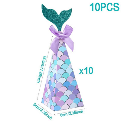 Darčeková krabička s chvostom morskej panny, papierové vrecko, krabičky na popcorn pre deti, drobné darčeky, dekorácie na narodeninovú párty s morskou pannou.