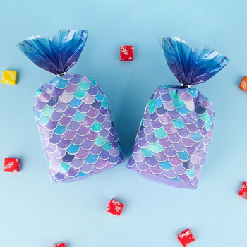 Опашка на русалка, торбички за опаковане на бонбони, торбички за опаковане на подаръци, малка русалка, декор за рожден ден, детско момиче, бебешка чанта за бисквити, сватбени принадлежности