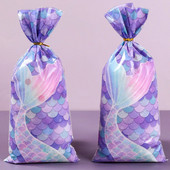 Taška s cukrovou tyčinkou morská panna, darčeková krabička, dievčenská téma Malá morská panna, narodeninová párty dekorácia, detská sprcha, podmorské párty darčeky