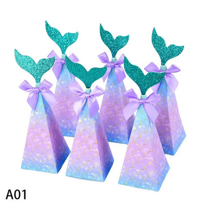 10 ks cukríkov s chvostom morskej panny, detská dekorácia na narodeninovú párty s malou morskou pannou, balenie sušienok, darčeková krabička, potreby na detskú sprchu