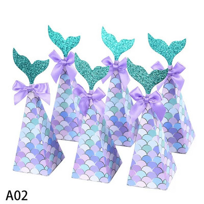 10 ks cukríkov s chvostom morskej panny, detská dekorácia na narodeninovú párty s malou morskou pannou, balenie sušienok, darčeková krabička, potreby na detskú sprchu