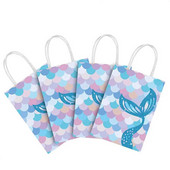 12 ks narodeninových papierových tašiek s chvostom morskej panny, papierových darčekových tašiek pre deti a dievčatá, narodeninových dekorácií s morskou pannou, darčekových potrieb pre bábätká