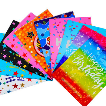 10 τμχ Χρόνια πολλά Τσάντες δώρου από αλουμινόχαρτο Star Letter Πλαστικές τσάντες για προμήθειες πάρτι γενεθλίων Μπισκότα καραμέλα Πλαστικές σακούλες