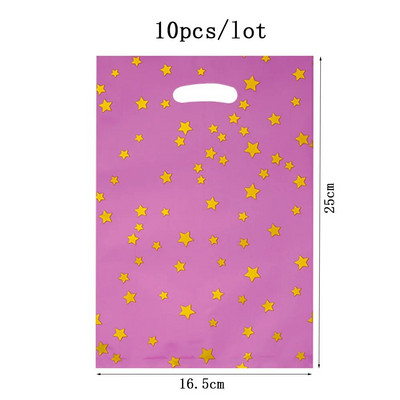 10kom Sretan rođendan Poklon vrećice od aluminijske folije Zvjezdice Plastične vrećice za rođendanske zabave Slatkiši Kolačići Plastične vrećice